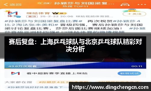 赛后复盘：上海乒乓球队与北京乒乓球队精彩对决分析