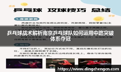 乒乓球战术解析南京乒乓球队如何运用中路突破体系夺冠